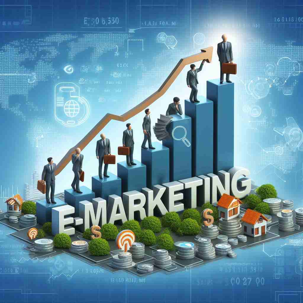 Illustration depicting the mastery of e-marketing strategies